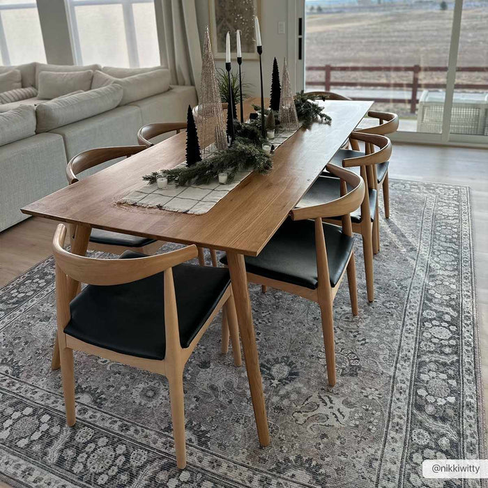 Traditional Turkish Floral Ivory, Brown and Charcoal Multi Size Machine Washable Rug - The Rug Decor