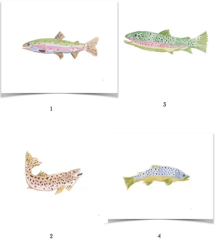 Trout 2 brown PRINT