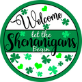 Welcome St Patrick's Day Sign,  Wreath Attachment, Wreath Center
