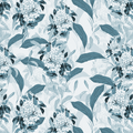 Wild Hydrangea in Blue Fabric SWATCH