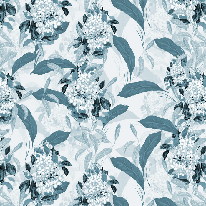 Wild Hydrangea in Blue Fabric SWATCH