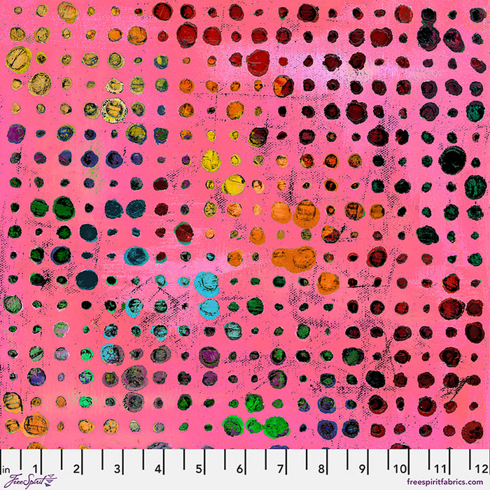 Glow print from Wings of Wonder quilting cotton fabric by Sue Penn for FreeSpirit Fabrics