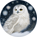 Winter Owl Sign, Holiday Sign, Wreath Center, Wreath Attachment