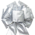Wired Radiant Metallic Silver Bow (2.5"ribbon~8"Wx16"L)