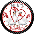 You & Me Valentine,  Valentine Sign, Wreath Attachment, Wreath Center