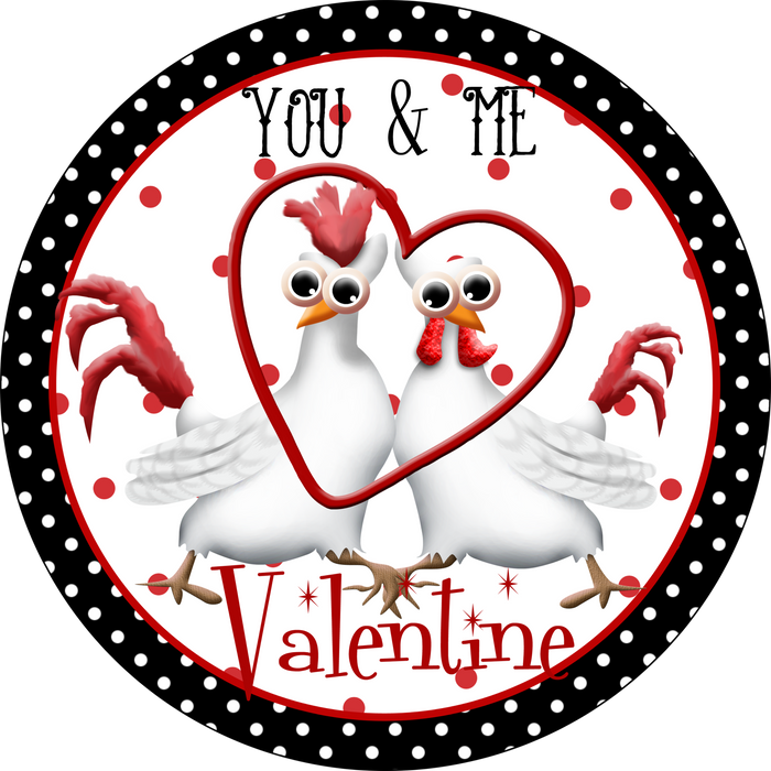 You & Me Valentine,  Valentine Sign, Wreath Attachment, Wreath Center